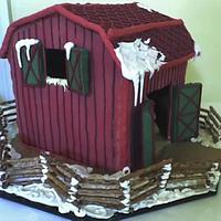Barn Gingerbread House