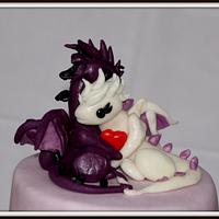 wedding cake with dragons