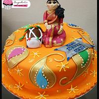 Indian themed Baby Shower Cake
