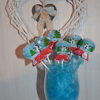  snowball glass cakepops Christmas