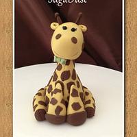 Super Cute Baby Giraffe & Friends Cake Topper