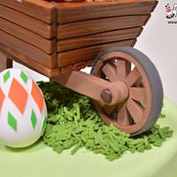 Easter Wheelbarrow Cake
