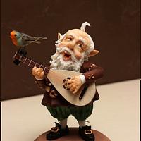 GNOME PLAYING THE LUTE