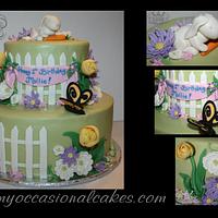 Bunny 1st Birthday Cake