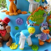 Christening cake with baby mickey