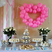Simple Sweets Table for a Bride-to-be