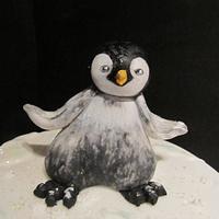 Penguin birthday cake 