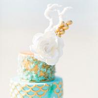 Sea Glass Wedding Cake