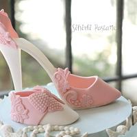 Mother and Baby Shoe Cake