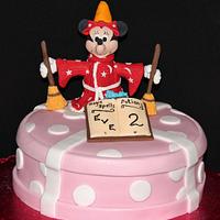 Minni mouse fantasia birthday cake