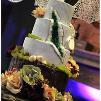 Dragon geode wedding cake 