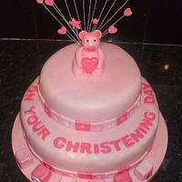 Girls christening cake 