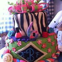 Mani/Pedi themed birthday cake