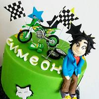 Cake with a motorcycle