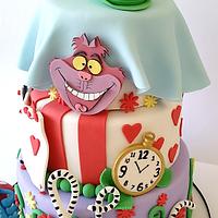 Alice in Wonderland themed design - for a birthday girl named Alice!