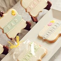 Easter Table Setting Plaque Cookies