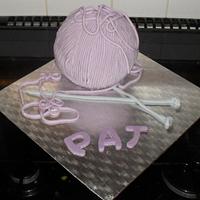 Knitting Themed Cake