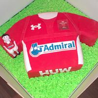 Welsh Rugby Shirt cake 