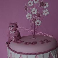 Teddy bear Christening cake 