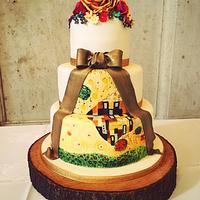 Klimt 'The Kiss' wedding cake 