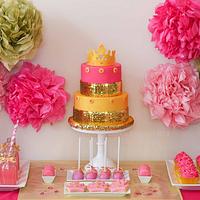 Pink & Gold Princess Dessert Table
