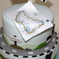 The Isle Of Man TT race course birthday cake
