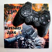 Play station controller cake