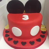 Pirate and Mickey Mouse half & half cake