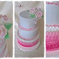Wedding cake in pink