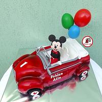 Mickey Mouse Car Cake