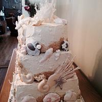Beach Themed bridal Shower Cake