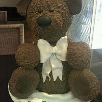 3D teddy bear cake