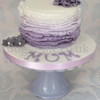 Purple shades Ruffle cake