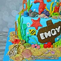 Erail Mermaid cake 🐚🐬🐙🐠🐚🐡