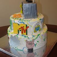 80's themed 30th birthday cake