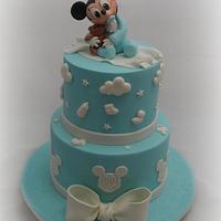 Baby Mickey Baby Shower Cake