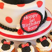 My second Minnie Mouse cake, this one is for Sara age 1