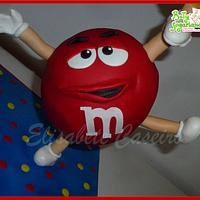 M&M's gym cake (gravity defying)