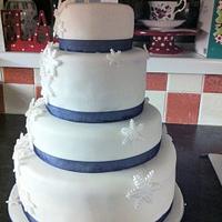 Winter Wonderland Wedding Cake
