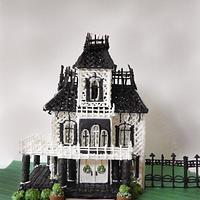 Royal Icing Haunted Mansion house structure