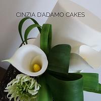 Calla Lilies Wedding Cake