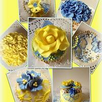 Something Blue wedding cupcakes