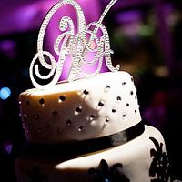 Purple Bling Wedding Cake