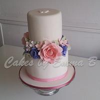 Romantic Vintage Wedding Cake - made and decorated at Fair Cake
