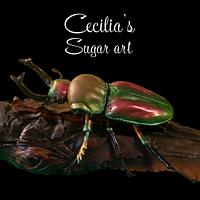 Rainbow Stag Beetle - Made of sugar