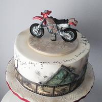 Cross motorbike birthday cake