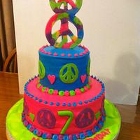 Peace Sign Cake