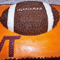 Buttercream football cake Virginia Tech