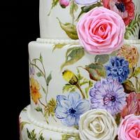 Botanical Painting on Cake