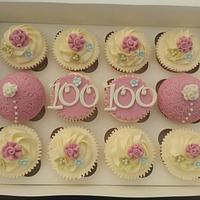 100th Birthday Cupcakes 
